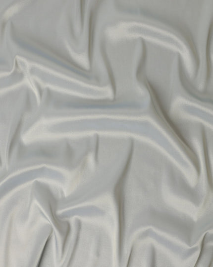 Pearl Platinum Plain Silk Lame Fabric 110cm