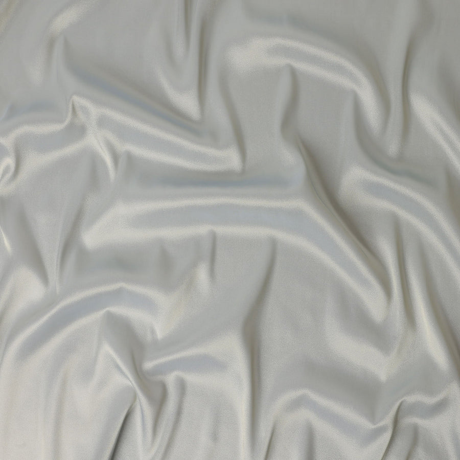 Pearl Platinum Plain Silk Lame Fabric 110cm