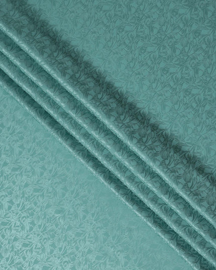Teal Green Silk Crepe Fabric | Korean Pure Silk