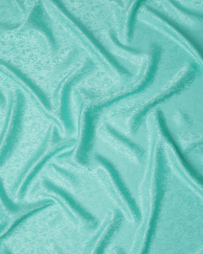 Turquoise Mint Silk Crepe Fabric | Korean Pure Silk