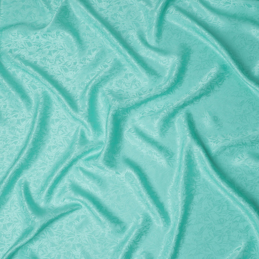 Turquoise Mint Silk Crepe Fabric | Korean Pure Silk