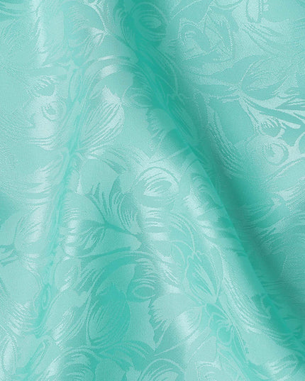 Turquoise Mint Silk Crepe Fabric | Korean Pure Silk