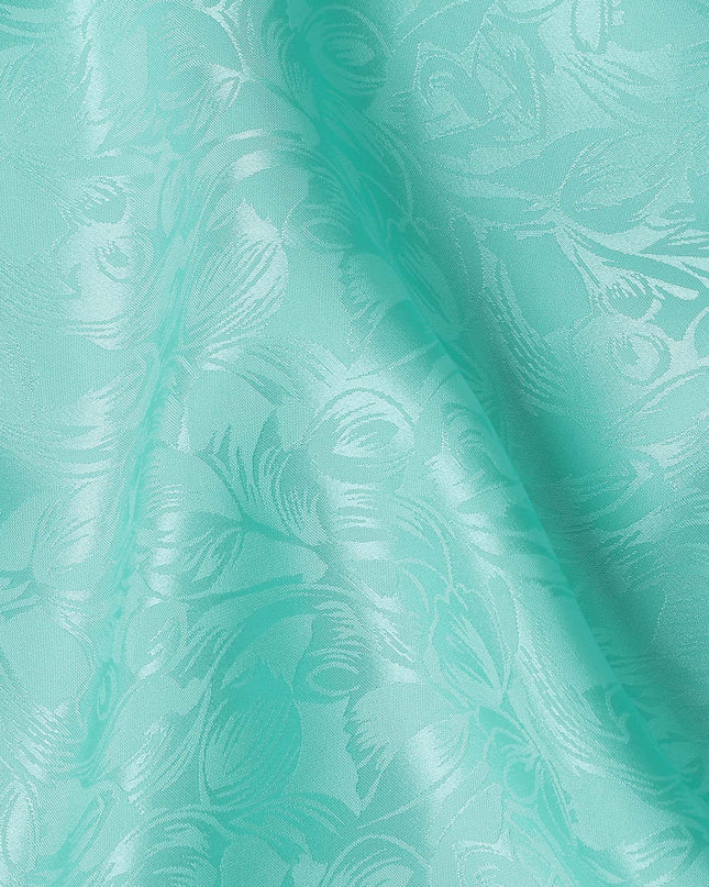Turquoise Mint Silk Crepe Fabric | Korean Pure Silk
