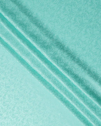 Turquoise Mint Silk Crepe Fabric | Korean Pure Silk