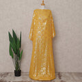 Golden Yellow Geometric Pure Silk Chiffon Fabric 140cm