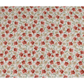 Coral Red Floral Viscose Crepe Fabric 110cm