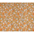 Marigold Orange Bouquet Viscose Crepe Fabric 110cm