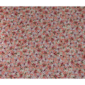 Coral Peach Orange Floral Viscose Crepe Fabric 110cm