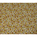 Golden Mustard Yellow Floral Viscose Crepe Fabric 110cm