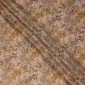 Mustard Gold Yellow Floral Blended Linen Fabric 110cm