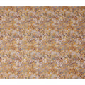 Mustard Gold Yellow Floral Blended Linen Fabric 110cm