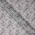 Charcoal Grey Floral Blended Linen Fabric 110cm
