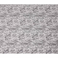 Charcoal Grey Floral Blended Linen Fabric 110cm