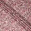 Dusty Rose Pink Floral Blended Linen Fabric 110cm