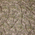 Olive Moss Green Floral Blended Linen Fabric 110cm