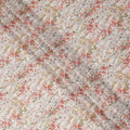 Coral Blossom Pink Floral Blended Linen Fabric 110cm