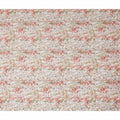 Coral Blossom Pink Floral Blended Linen Fabric 110cm
