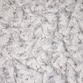 Silver Grey Floral Blended Linen Fabric 110cm