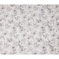 Silver Grey Floral Blended Linen Fabric 110cm