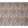 Dove Grey Floral Blended Linen Fabric 110cm