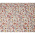 Rust Terracotta Orange Paisley Blended Linen Fabric 110cm