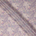 Lilac Purple Paisley Blended Linen Fabric 110cm