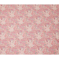 Coral Pink Paisley Blended Linen Fabric 110cm