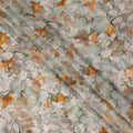 Sage Green Abstract Viscose Crepe Fabric 110cm