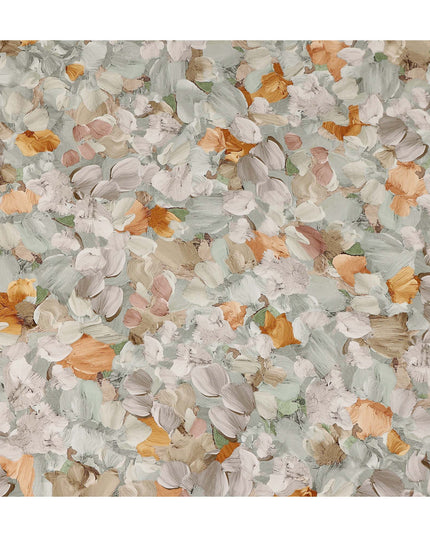 Sage Green Abstract Viscose Crepe Fabric 110cm