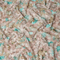 Soft Blush Beige Abstract Viscose Crepe Fabric 110cm