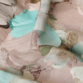Soft Blush Beige Abstract Viscose Crepe Fabric 110cm