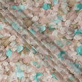 Soft Blush Beige Abstract Viscose Crepe Fabric 110cm