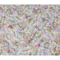 Powder Blue Grey Abstract Viscose Crepe Fabric 110cm