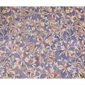 Periwinkle Blue Leaf Print Viscose Twill Fabric
