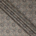 Camel Brown Paisley Print Viscose Twill Fabric