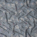 Dusty Blue Floral Print Viscose Twill Fabric