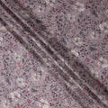 Mauve Taupe Floral Print Viscose Twill Fabric