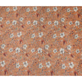 Terracotta Orange Floral Print Viscose Twill Fabric