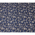 Navy Blue Floral Print Viscose Twill Fabric