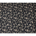 Jet Black Floral Print Viscose Twill Fabric