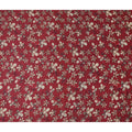 Maroon Red Floral Print Viscose Twill Fabric