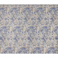 Powder Blue Leaf Print Viscose Twill Fabric