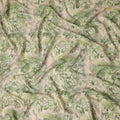 Sage Green Leaf Print Viscose Twill Fabric