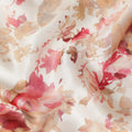 Beige Floral Satin Fabric 110cm