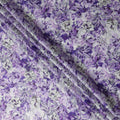 Purple Floral Satin Fabric 110cm