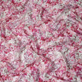 Pink Floral Satin Fabric 110cm