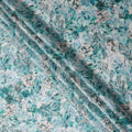 Green Floral Satin Fabric 110cm