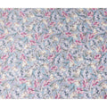 Purple Floral Satin Fabric 110cm