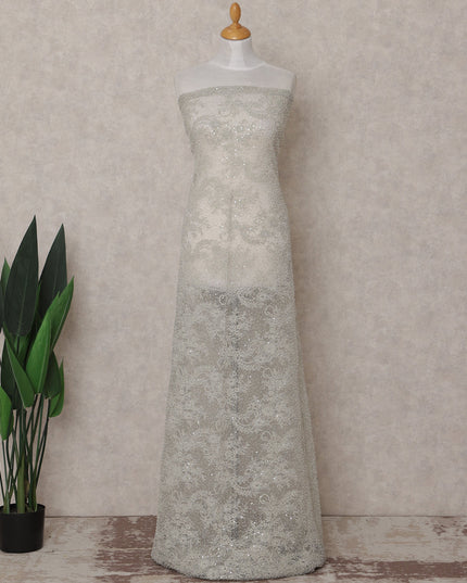Silver Grey Sequin Tulle Fabric 140cm | Regal Fabrics