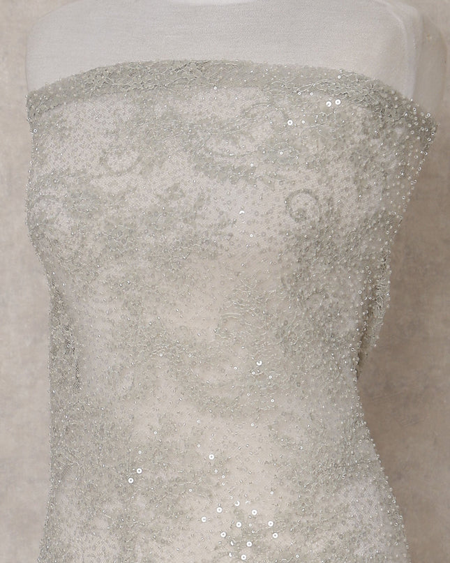 Silver Grey Sequin Tulle Fabric 140cm | Regal Fabrics